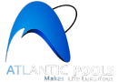 Atlantic Pools Logo - White