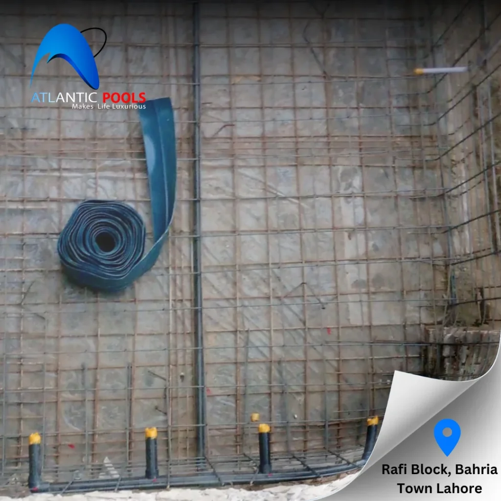 Pool Construction by Atlantic Pools at Rafi Block Bahria Town Lahore