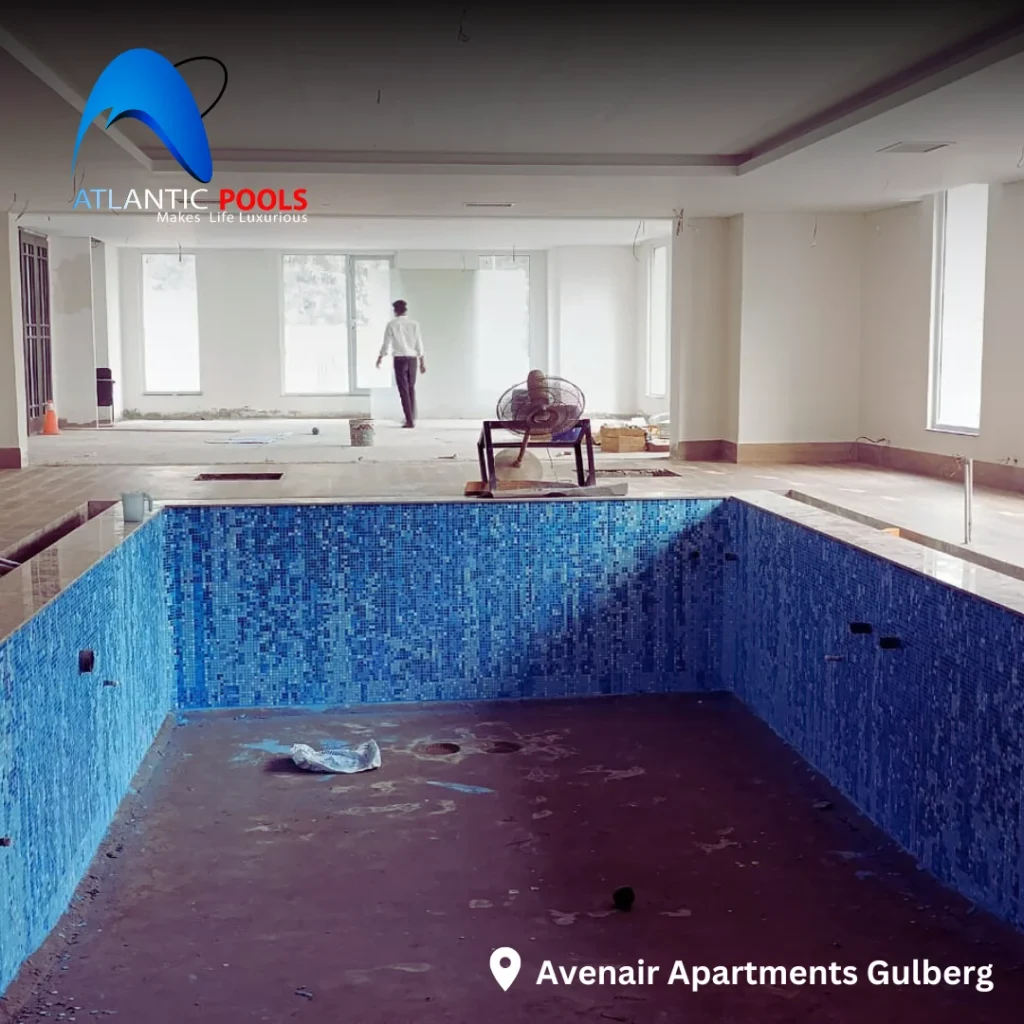 Swimming Pool Project by by Atlantic Pools at Avenair Apartments Gulberg