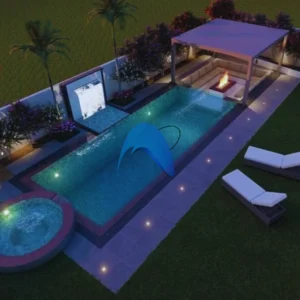 Exterior Design and Pool Construction at Hassan Villas Lahore