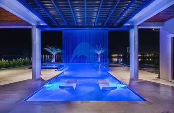 Pool Rain Curtain Waterfall Installation