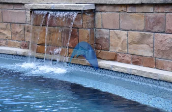 Pool Sheer Descent Waterfall Installation